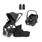 Silver Cross Barnvagn Tide Space Svart inklusive MAXI COSI bilbarnstol Pebble 360 Essential Black