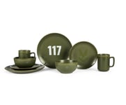 HALO Master Chief 117 Stoneware 8-Piece Dinnerware Set Plates, Bowls, Mugs
