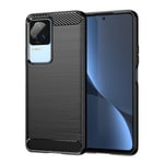 Xiaomi Poco F4 5G Skal Silicone Carbon Flexible - Svart
