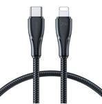 Joyroom USB C - Lightning 20W Surpass Series-kabel för snabb laddning och dataöverföring 0,25 m svart (S-CL020A11)