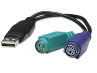 Manhattan Usb Adapter Usb 2.0 To Ps2 Converter Dual (179027)