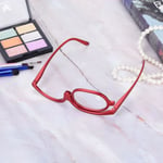 Magnify Eye Makeup Glasses Single Lens Rotating Wome Red