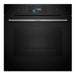 Bosch HSG7584B1 Series 8 Built In Electric Single Oven with added Steam Function - Black - A+ Rated