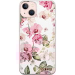 Apple iPhone 13 mini Transparent Mobilskal Rosa blommor