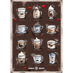 Rigtig Kaffe COFFEE LOVERS Plakat 50x70cm