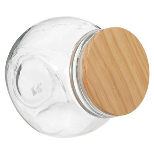 THUN, Bocal En Verre Avec Couvercle En Bois, Petite Version