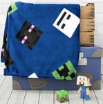 Kids Boys Creeper MINECRAFT Gaming Character Super Soft Fleece Bed Blanket Throw