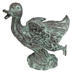 Design Toscano SU1017 Canard qui danse dans l’étang de Lindell Statue de jardin Vert 23 x 16,5 x 23 cm