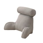 Rubyu-123 Reading Pillow With Armrest,Bed Rest Backrest Pillow With Arms, Detachable Back Support Cushion,Plush Memory Foam Fill, Remove Neck Roll Off Bungee,Backrest For Books Or Gaming