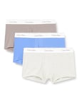 Calvin Klein Men's Boxer Short Trunks Stretch Cotton Pack of 3, Multicolor (Gry Htr Eiffle Tower Dazzling Bl), XXL