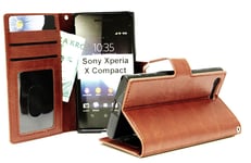 Crazy Horse Wallet Sony Xperia X Compact (F5321) (Brun)