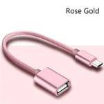 Data Cable Otg Adapter Type C To Usb 2.0 Rose Gold