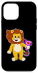 Coque pour iPhone 12 mini Lion Coiffeur Sèche cheveux