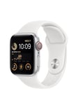 Apple Watch SE (2022) GPS + Cellular 40mm Silver Aluminium Case with White Sport Band
