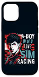 iPhone 12/12 Pro A Boy Who Loves Sim Racing Japanese Anime Driving Simulator Case