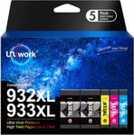 Uniwork Compatible Ink Cartridges Replacement Multipack for HP 932XL 933XL 932 9
