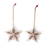 Lexington Papier Maché Star Christmas julkulor 2-pack