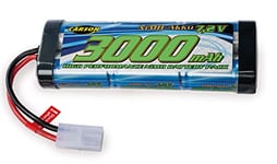 Carson 500608224 7.2V / 3000mAh NiMH Race Battery TAM - Rechargeable, avec Prise Tamiya, Pack Batterie pour Voiture RC, Batterie de Rechange véhicule télécommandé, Haute qualité, modélisme