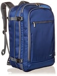 Amazon Basics 30L Carry-On Travel Backpack with Carrying Handle, Padded Shoulder Straps, Sternum and Waist Strap and 15-Inch Laptop Sleeve, One Size, Navy Blue