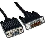 Cablematic - Câble DVI-I VGA male á femelle 3 m