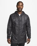 Nike Storm-FIT Academy Pro Hooded Graphic Football Rain Jacket Sz M Black New