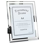 Giftgarden Cadres Photo A4 en verre Transparent, Cadre Photo 21x29.7cm à Poser pour Diplôme Certificat et Document, pour Montage sur Table Uniquement