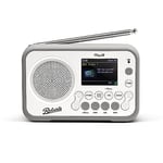 Roberts PLAY20 Compact and Portable DAB/DAB+/FM Digital Radio, Rubber-Protected, Full Colour Screen, White