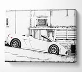Lamborghini Gallardo Spyder Adv1 Wheels Canvas Print Wall Art - Medium 20 x 32 Inches
