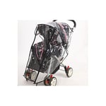Jané (L, Black double zipper) Universal Rain Cover for Pushchair Stroller Buggy Pram, Baby Travel Weather Shield