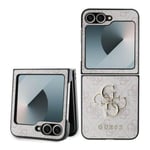 Samsung Galaxy Z Flip6 Guess 4G Big Metal Logo Hybrid Skal -... Rosa