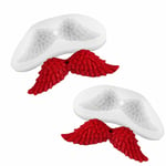 2 Pcs Angel Wings Silicone Mould Fashion White Crystal Resin Epoxy Molulds Car Charm Mould for Rearview Mirror Perfume DIY Gift Jewelry Necklace Pendant Craft Making