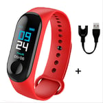 XSHIYQ Smart Bracelet Heart Rate Blood Pressure Health Waterproof Smart Watch Bluetooth Watch Wristband Fitness Tracker 0.96 inches Red