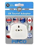 UK Tourist Travel Plug Adapter EU US to UK 3-Pin Plug Adapter 13 Amp Fused PIFCO