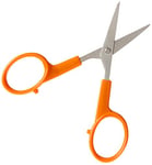 Fiskars 98087097J Ciseaux courbés pour travaux manuels, 10,2 cm, acier et orange