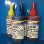 4x 100ml Refill Ink Epson Workforce WF 7120 dtw 7710 7715 dwf 7720 dtwf Non OEM