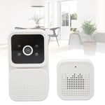 Wireless Smart Security Doorbell Camera White With Two Way Talk Infrared