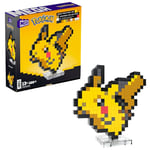 MEGA Pokémon Action Figure Building Set, Pikachu with 400 Pieces and Pixel Retro Style, for Table or Wall Decor, Build & Display Toy for Collectors, HTH74