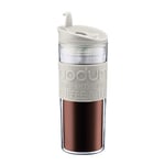 BODUM 11101-01S TRAVEL MUG Mug de voyage isotherme en plastique, couvercle à clapet, 0.45 l
