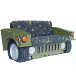 Bilsoffa Grön Army Hummer med lyktor