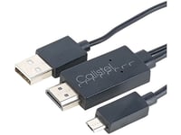 Adaptateur MHL/HDMI - Callstel - Full HD - Son 7.1 - Compatible Android - 180 cm de câble
