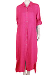 Lång skjortklänning Maddalena plus 40-44 bougainvillea