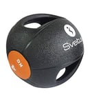 Sveltus Médecine ball avec poignées,Noir/orange, (poids disponibles: 4, 6, 8 et 10 kg)) (4)