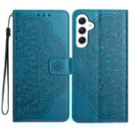 Väska för Samsung Galaxy A55 5G Mandala Blommor Läder Flip Plånbok Omslag Multicolor Style C