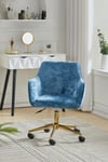 Velvet Upholstered Swivel Task Chair