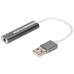 3.5mm External USB Sound Card, Aluminium Alloy External Computer Audio Card for All Computer Systems 7.1 Stereo, usb audio Adapter card With Mic USB To Jack 3.5 Converter For Laptop Computer Headphone