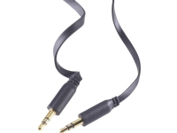 SpeaKa Professional SP-7870108 Jack Audio Tilslutningskabel [1x Jackstik 3,5 mm - 1x Jackstik 3,5 mm] 0.50 m Sort forgyldte stik, ekstremt fleksibelt