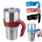 Tumbler Handle for YETI 20/30oz Rambler Cup LightweightComfortable Handle Spill Proof Grip for Stainless Steel Tumblers RTIC SIC Ozark Trail Simple Modern Travel Water Coffee Mug (Pink, 20 oz 1pc)