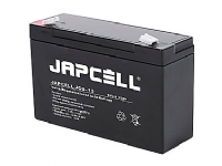 Japcell AGM-batteri 6V - JC6-12, 12,0Ah 4,8mm terminaler blybatteri