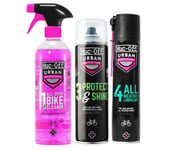 Muc-Off All-Over Bike Cleaner, All-Weather Lubricant, and Protect & Shine Spray