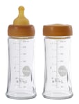 Plastic Free Baby Glass Bottle 250 Ml - 2 Pack Baby & Maternity Baby Feeding Baby Bottles & Accessories Baby Bottles Orange HEVEA